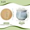 12-Pack 2.5 Inch Mini Ceramic Succulent Pots with Drainage Holes & Bamboo Trays – Small Colorful Plant Planters for Home, Office, Garden, Desk & Indoor Decor (Bulk Set)